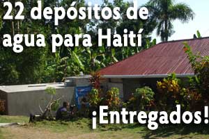 Inauguración y entrega de 22 depósitos de agua pluvial en Chateau (Haití)